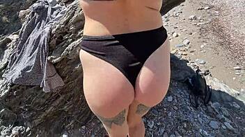 Hot brunette, wanna bang a stranger on this public beach with me?