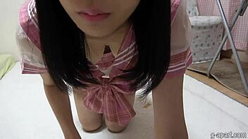 Cute Japanese Bubble Butt Wedgie in Miniskirt! 🍑