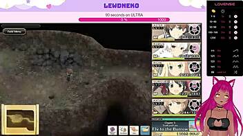 Vtuber lewdneko plays evenicle part 15 in hentai game