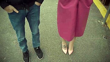 huge tits blonde gets banged by two guys and swallows their cum