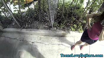 Teenager Gets Jizzed In Public Sex For Cash