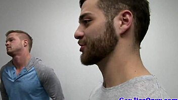 Gay hunks in orgy suck and blow during mugshot, athletic bodybuilders cum