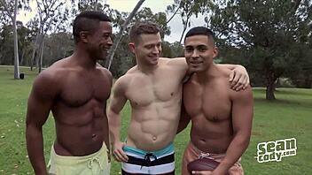 landon deacon sucks asher's cock in bareback gay fantasy