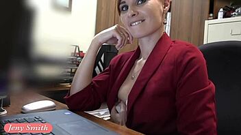 jeny smith strips naked at new job in hidden cam prank