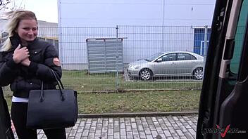 wild hardcore sex on the van backseat with a blonde... pure thrill! 🚗💥