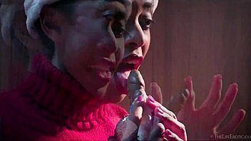 Slender Luna C Masturbates On Christmas