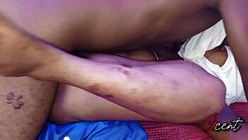 Homemade couple's passionate bed sex contrasts with dripping wet pussy screams.