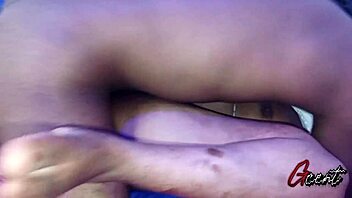Homemade couple's passionate bed sex contrasts with dripping wet pussy screams.