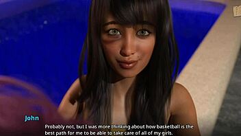 just chilling by the pool with cedey in this hot 3d cartoon scene