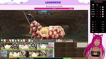 Vtuber lewdneko plays evenicle part 15 in hentai game