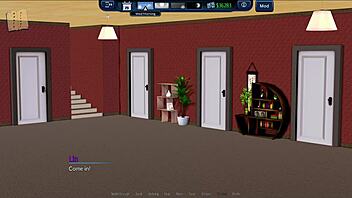 In harem hotel 99, players explore various rooms and interact with characters in this adult game
