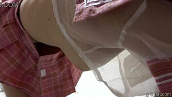 Cute Japanese Bubble Butt Wedgie in Miniskirt! 🍑