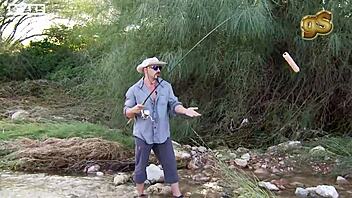 Discovery channel parody featuring river adventures with two characters and cops