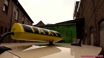 Horny milf taxi driver bangs stranger and swallows his cum