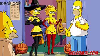 Cartoon porn with a Halloween theme with big cocks and monsters