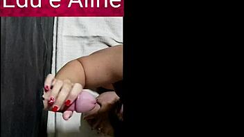 Aline says she loves the glory hole cumshot.