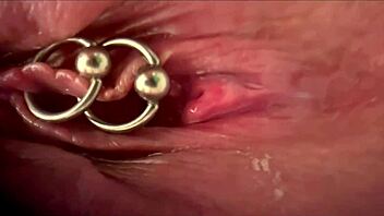 Extreme Close-Up of German Milf Rubbing Pierced Clit to Huge Orgasm