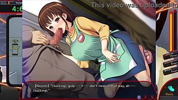 Cartoon porn with a MILF getting a train of cocks in her mouth