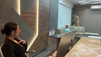 Can Latina MILF Secretary Kylei Ellish Handle Her Boss's Young Client's Monster Cock?