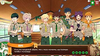 i'm relaxing with natsumi in game friends camp episode 28, russian voice acting adds heat