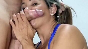 my latina employee with big clit teases and sucks cock!