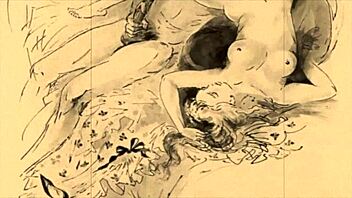 Vintage Erotic Drawings Of Antique Anime Hentai Scenes