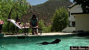 Can this beautiful stepdaughter handle bouncing on that hard dick?