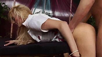 stacey, hot blonde nurse, sucks dick like she'll snap it.