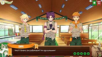 i'm relaxing with natsumi in game friends camp episode 28, russian voice acting adds heat