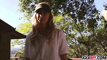 Lesbian camp counselors pull off a sneaky hardcore trick