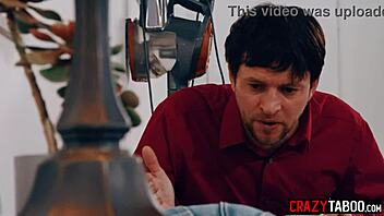 Damn! Sexy Milf Nanny Riley Jacobs Stuck and Banged Hard During Cleaning!