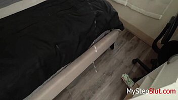 Teen Vanna Bardot caught sniffing panties by stepdad for hardcore action