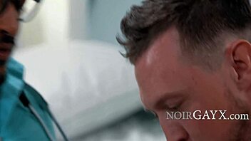 A hot scene with a black doctor in a hospital turns into a gay sex adventure
