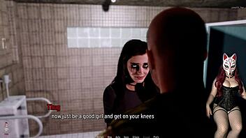 Rough blowjob in public toilet with intense cum in mouth