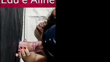 Aline says she loves the glory hole cumshot.