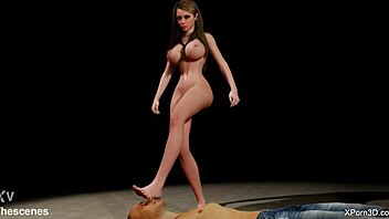3D animated porn with foot fetish elements