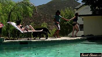 Can this beautiful stepdaughter handle bouncing on that hard dick?