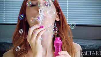 Gorgeous girl passionately fingers her hot shaved pussy