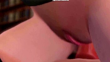 3D animated cartoon with blonde teen getting naughty at night in 2024