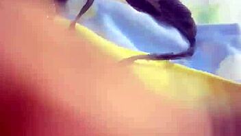 that gorgeous prostitute gets cum on her pussy outdoors