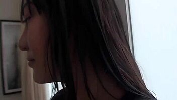 Her long black hair and slim body look beautiful