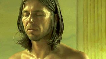 Beautiful asian brunette receives relaxing massage from lover