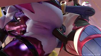 i watched d va mercy and widowmaker do lesbian deflowering