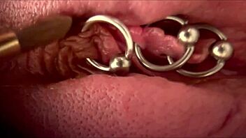Extreme Close-Up of German Milf Rubbing Pierced Clit to Huge Orgasm