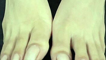 Playing with feet and enjoying the activity