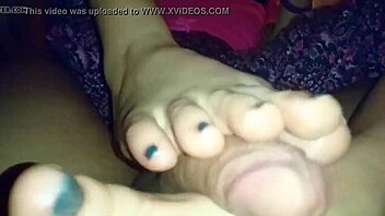 my ex girlfriend gives a barefoot footjob