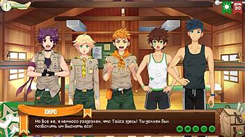 i'm relaxing with natsumi in game friends camp episode 28, russian voice acting adds heat