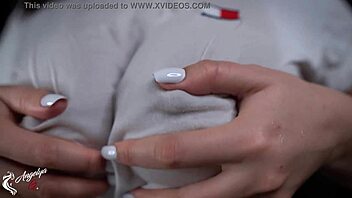 wet t-shirt blowjob from busty girl with big nipples