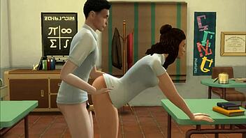 Virgin Schoolgirl's First Time in Class—Will She Handle It?