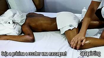 Squirting teen gets a steamy massage for her small tits